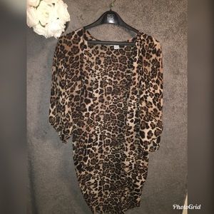 Cheetah print cardigan